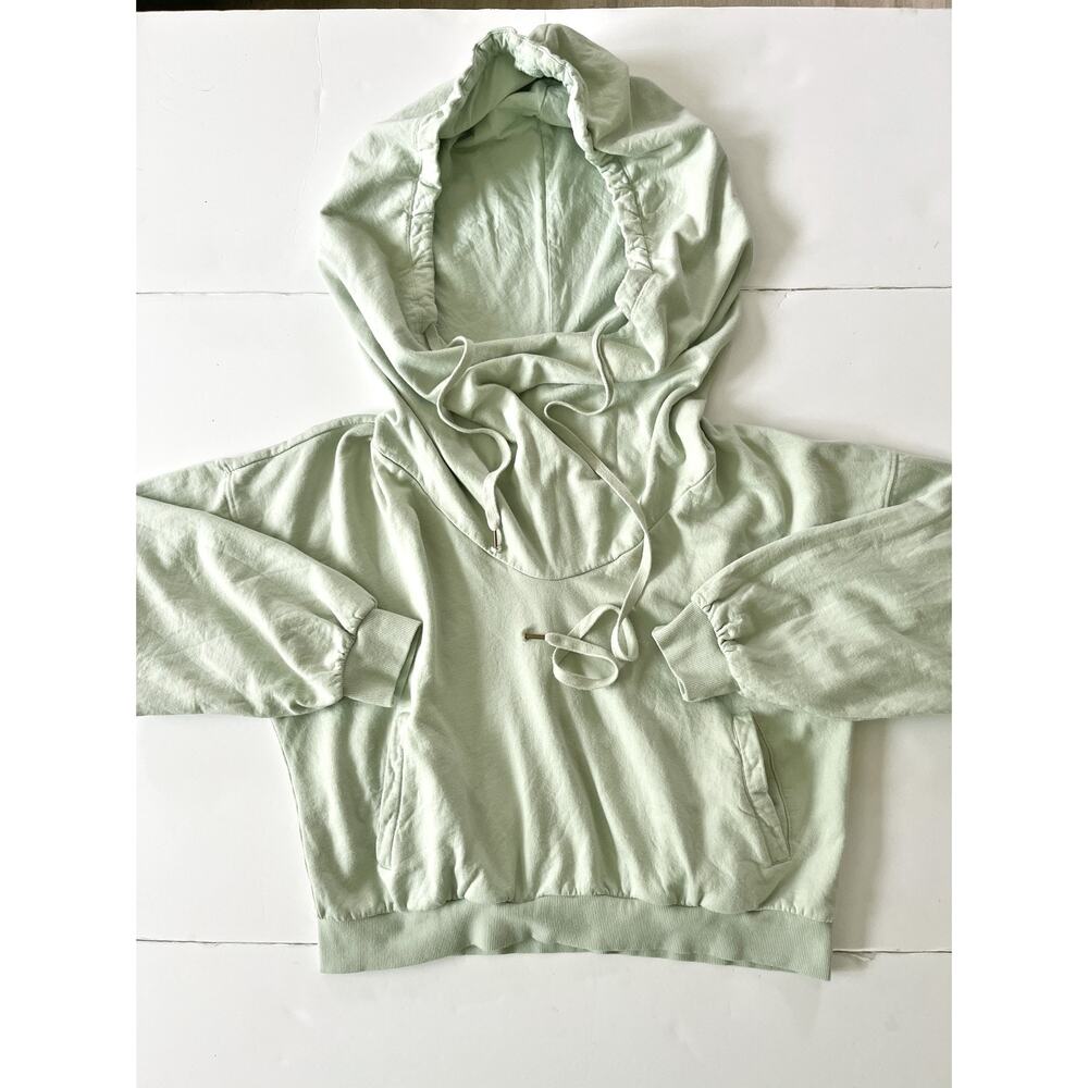 Young Fabulous Broke Hoodie Women M Green Sweatshirt Pullover Drawstring Pockets